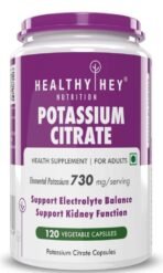 HealthyHey Nutrition Potassium Citrate -120 Vegetable Capsules - Fast UK Delivery