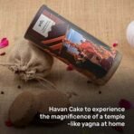 Arth Premium Havan Herbal Puja Cake | Panchgavya Havan Tikki for Puja | Gir cow's panchgavya | Made Using Ayurvedic Herbs | Cow Dung cakes for hawan Havan Cake (Pack of 1) - Fast UK Delivery - Image 4