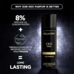 Bella Vita Luxury Ideal Men Combo for Him, Pack Of 2 Premium Long Lasting Woody Fragrance Scent - Ceo Men Edp 100 Ml & Body Parfum Deodorant 150 Ml,Liquid - Fast UK Delivery - Image 5