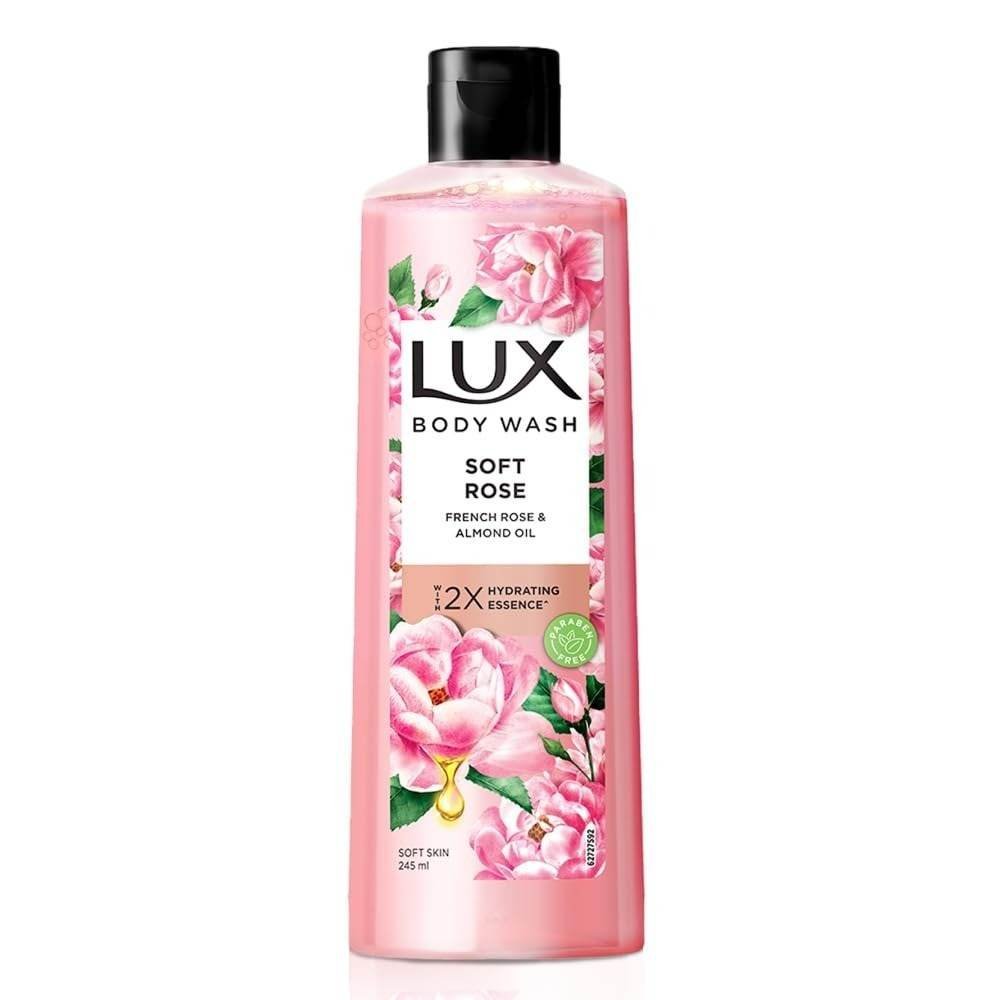 uk51OubxM1HOL-1-1.jpg Lux Shower Gel, French Rose Fragrance & Almond Oil Bodywash, With Glycerine For Soft & Glowing Skin, Paraben Free, 245 Ml - Fast UK Delivery - Image 1