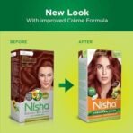 Nisha Cream Hair Color Mahogany, Permanent Hair Colour for Women Men, No Ammonia, Ultra Soft Deep Shine, 100% Grey Coverage, 5.50 Mahogany Hair Colour 120gm Pack of 1 - Fast UK Delivery - Image 3