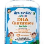 HealthyHey Nutrition Junior Dha Gummies - For Kids - For Healthy Brain & Cognitive Function - Orange Flavour - 30 Soft Gummies - Fast UK Delivery