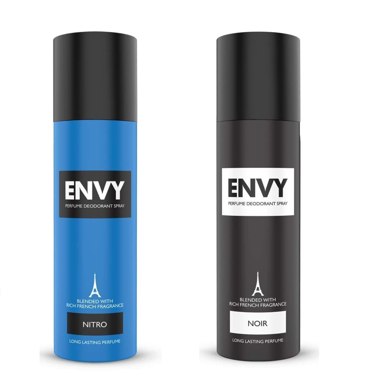 uk51PGaBsxQdL-1-1.jpg ENVY Nitro & Noir Deodorant - 120ML Each (Combo Pack of 2) | Long Lasting Deodorant Combo Set for Me - Fast UK Delivery - Image 1