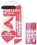 Maybelline New York Baby Lips Lip Balm, Cherry Kiss, 4g & Maybelline New York Baby Lips Pink Lolita & Baby Lips Cherry Kiss Lip Balm, Pink, Red, 31.2 g (Pack of 2) - Fast UK Delivery - Image 2