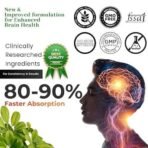 HEALTH VEDA ORGANICS PRIVATE LIMITED Plant Based Brain Booster With Ginkgo Biloba & Brahmi I 60 Veg Capsules I Boosts Concentration & Learning Activities - Fast UK Delivery - Image 7