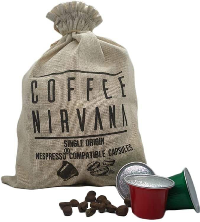 uk51PybH2dHmL-1-1.jpg Coffee Nirvana, Blend, 30 Pods, Nespresso Compatible Aluminum Capsules, Jute Pouch - Fast UK Delivery - Image 1