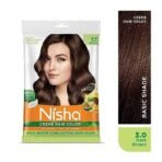 Nisha Cream Hair Color Combo of Pack Dark Brown 120gm Jumbo + 40gm Sachet Pack Fast Shipping to USA & Canada - Image 4