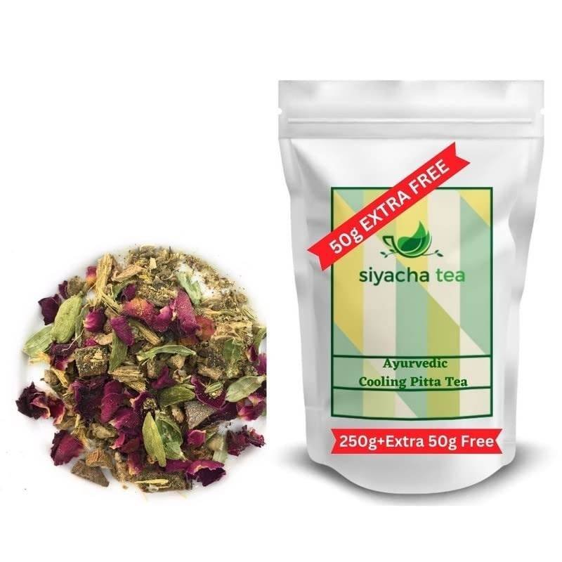uk51QjOMokPmL-1-1.jpg Siyacha Tea Ayurvedic Balance Cooling Pitta Tea|BUY 250g GET EXTRA 50g FREE|Fresh Loose Leaf Blend|Indian Chai Patti|Herbal Decaf Tisane|Healthy Natural Detox|Helps Cool Down Your Mind, Body, Emotions - Fast UK Delivery - Image 1