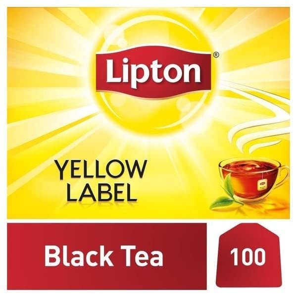 uk51Qpei48sVL.jpg Lipton Yellow Label Black Tea (100 Tea Bags) 200g - Fast UK Delivery - Image 1