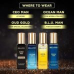 Bella Vita Luxury Collection Eau De Parfum Gift Set 4 x 20ml for Men with OUD GOLD, OCEAN, B.L.U & CEO Man Perfume|Long Lasting EDP Fragrance Scent - Fast UK Delivery - Image 6