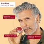 Bella Vita Organic NicoLips Lip Scrub Balm for Dark Lips Anti Pigmentation, Dry, Chapped, Smoking, Lipstick Stains Removal Lipcare for Men & Women 20 g (Pack of 2) - Fast UK Delivery - Image 4