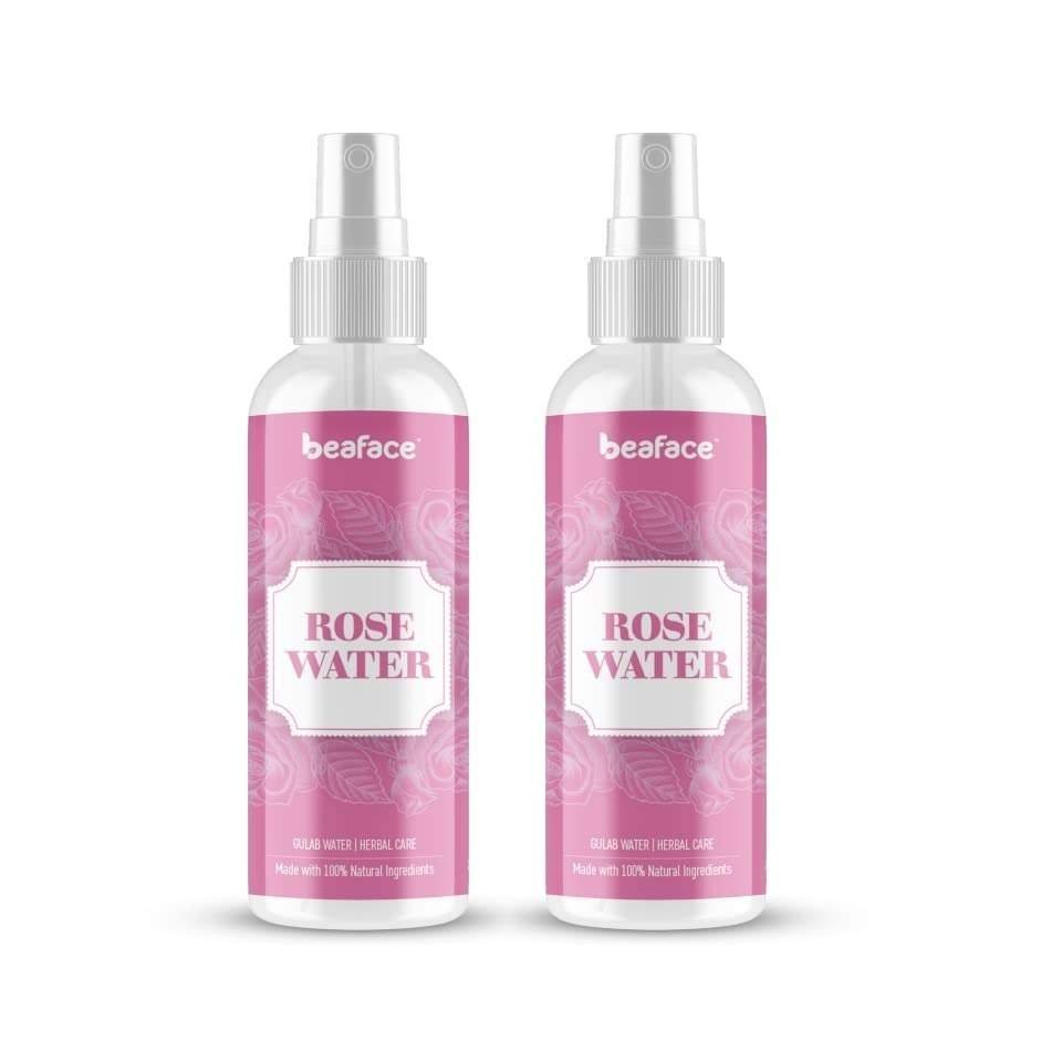uk51QzC-7U0L-1.jpg Beaface Premium Rose Water/Face Toner - 100 ml | Alcohol Free | Cleanses, Hydrates & Moisturises Skin | For All Skin Types | Rose Water For Women & Men | Gulab Jal | Makeup Remover | Skin Toner - Image 1