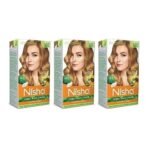Nisha Cream Blonde Hair Color, 7.3 Honey Blonde, 90ml + 60gm, (Pack of 3) Fast Shipping to USA & Canada - Image 2