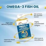 DR. MOREPEN Omega 3 | Deep Sea Fish Oil Triple Strength | 1250mg with 900mg DHA & EPA - 60 Softgels (Pack of 1) - Fast UK Delivery - Image 3