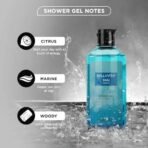 Bella Vita Luxury CEO Man & Skai Aquatic Body Wash Refreshing Shower Gel for Deep Cleansing, Hydrating & Moisturising Skin with Aloe Vera, 250 ml Each - Fast UK Delivery - Image 4