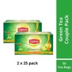 Lipton Honey Lemon Green Tea, 25 Tea Bags (Pack Of 2), 65 grams - Fast UK Delivery - Image 3