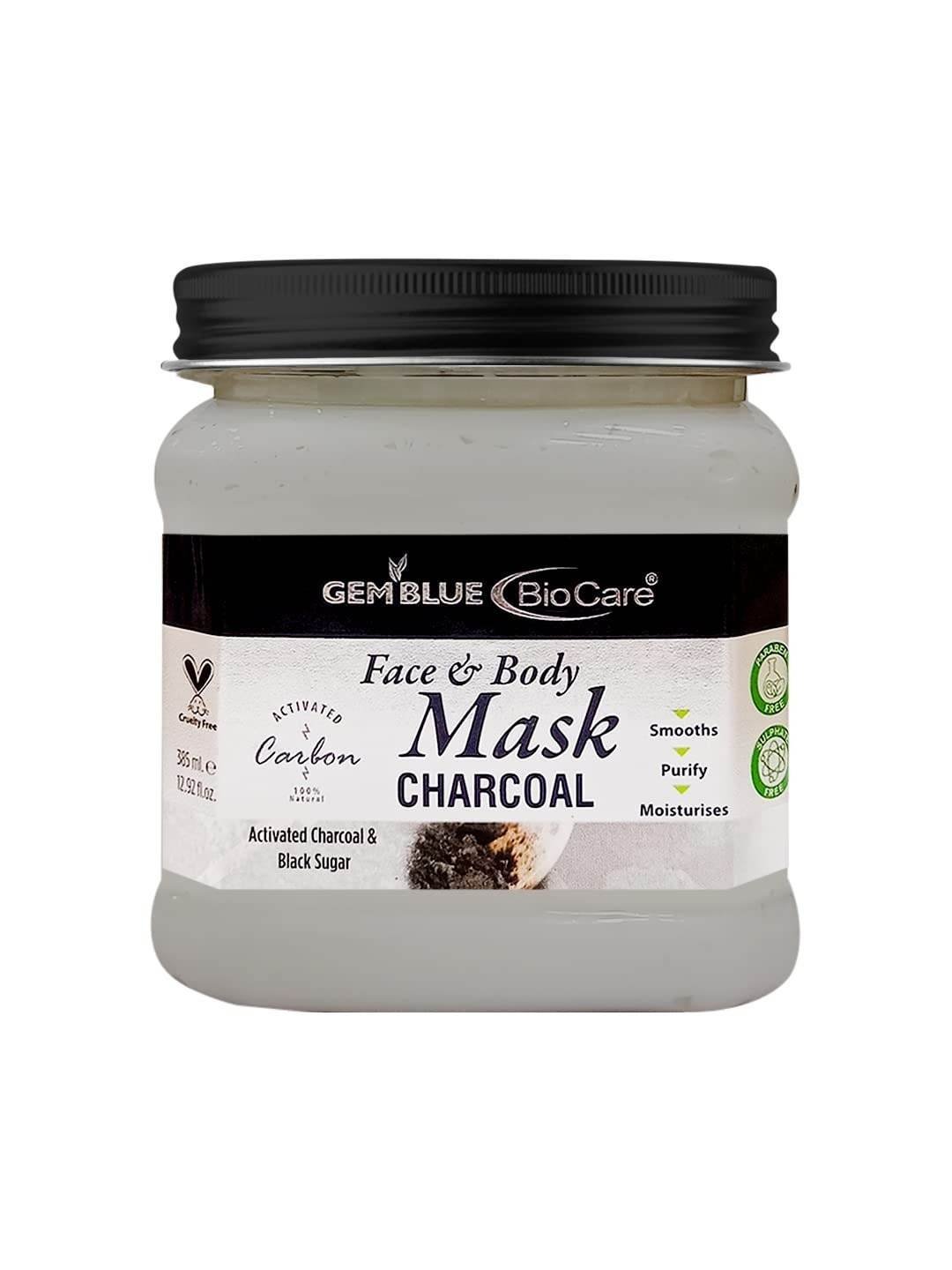 uk51RHqjO6oCL-1-1.jpg Gemblue Biocare Face Pack Mask | Radiant Glowing Skin | Oil Control Acne Pimples | Anti Blemish Pigmentation Tanning | Fresh Brightening Skin (Gemblue Biocare Charcoal Mask, 385ml 12.92 fl oz.) - Fast UK Delivery - Image 1