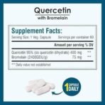 Quercetin with Bromelain 400mg - 60 Veg. Capsules, Quercetin with Bromelain Dietary Supplement for Healthy Immune System, vitamin capsules, for men, women and adults. - Fast UK Delivery - Image 6