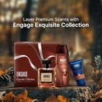 Engage Gift Set- Exquisite Collection Luxury Grooming Kit Gifts for Men, Eau De Parfum 100ml, Body Wash Shower Gel 250ml,Face Wash 100ml, Pack of 3, Birthday, Anniversary Gifts by ITC, Gift Set, Large - Fast UK Delivery - Image 7