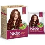 Nisha Henna Based Hair Color Red Brown 90g Pack of 2, Henna Powder Hair Color Dye Brown Hair Colour, No Ammonia, No PPD, Non Oxidative - Fast UK Delivery - Image 3