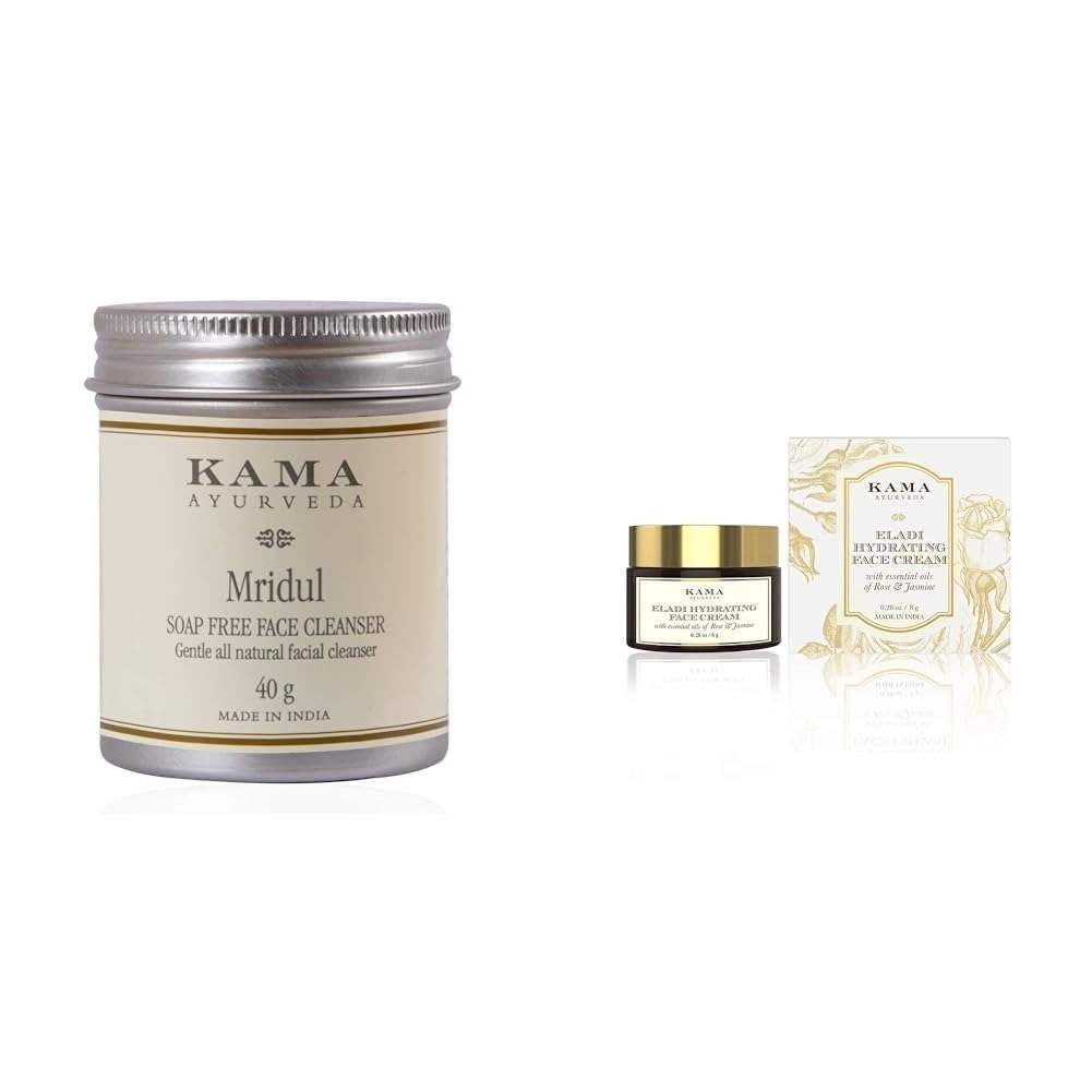 uk51RyvfhJfL-1.jpg Kama Ayurveda Mridul Soap-Free Face Cleanser, 40g,KAMA AYURVEDA ELADI HYDRATING FACE CREAM 8GM - Fast UK Delivery - Image 1