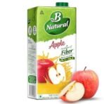 B Natural Apple Juice, Goodness of fiber, Vitamin C & E, Made with 100% Fruit Pulp and 0% Concentrate,1 litre - Fast UK Delivery - Image 2