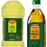 Del Monte Extra Light Olive Oil PET, 2L & Del Monte Pomace Olive Oil, Ideal for Everyday Indian Cooking & Deep Frying, 1L - Fast UK Delivery