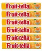 Fruit-Tella Orange Flavour Chewy Toffee Stick (Pack Of 6 x 32.4g) - Fast UK Delivery - Image 2