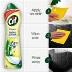 Cif Multi Purpose Cleaner with Cream and Micro Crystals Lemon, 500 ml - Pack of 2 - Fast UK Delivery - Image 5