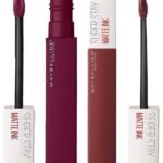 Maybelline New York Super Stay Matte Ink Liquid Lipstick, 50 Voyager, 5ml and Maybelline New York Super Stay Matte Ink Liquid Lipstick, Transformer, 5g - Fast UK Delivery