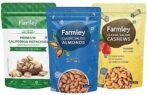 Farmley Dry Fruits Combos I 600g (3 x 200g) Farmley Salted Roasted Cashews | California Roasted Salted Pistachios | Classic Salted Roasted Almonds | Rich in Protein | Crunchy & Delicious - Fast UK Delivery - Image 2