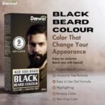 Deewal Beard Black Color | Quick 9-Minute Formula | Natural Black Beard Color for Men | No Ammonia | Long-Lasting & Skin-Friendly Hair Dye | Easy Application & Non-Drip Formula - Fast UK Delivery - Image 3