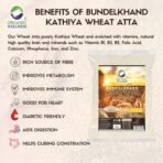 Organic Wellness Kathiya Wheat Atta | Emmer Wheat Flour | High Fiber, Low Gluten & Diabetic Friendly | Whole Wheat Chakki Flour - 5 KG Pack - Fast UK Delivery - Image 3