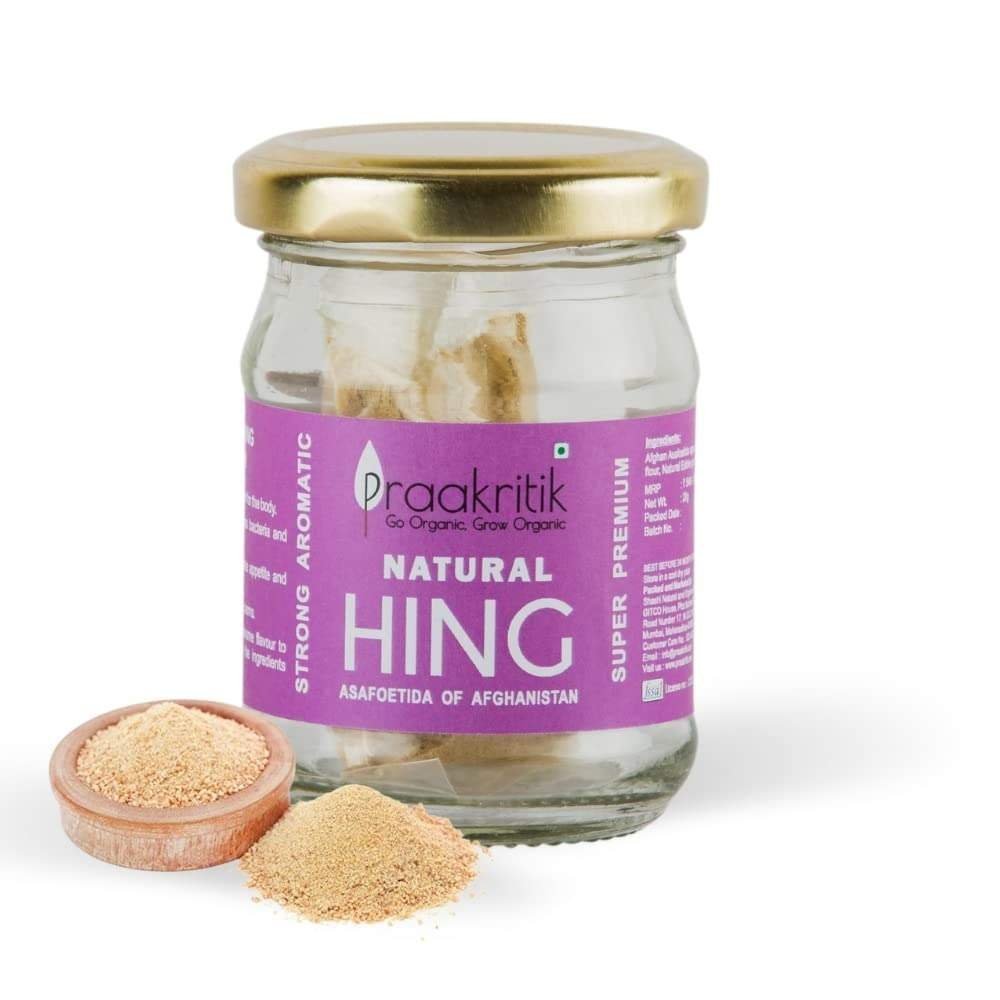 uk51TmUgeR6-L-1.jpg Praakritik Hing or Asafoetida | 100% Pure Natural Premium Extra Strong & Hand Pounded Natural Aromatic | Value Pack | Hing Pack of - 20g I Taste Enhancer & Superfood Nutrition - Fast UK Delivery - Image 1