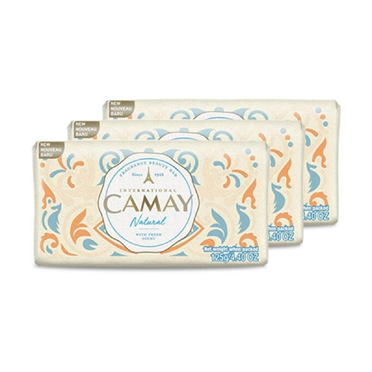 uk51TzfuRbyL-1.jpg Camay Natural International Beauty Soap With Cedarwood&Bergamot(Buy 2 Get 1 Free) Combo Pack Offer,Indulging French Fragrance,Moisturizing Bathing Body Bar Soap Combo(3 Count,125G Each) - Fast UK Delivery - Image 1