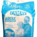 Camay Care Adult Diapers Pant Style 10 PCS with Soft Ultra Leak Guard and Anti-Bacterial Absorbent Core (Size - M/Blue) - Fast UK Delivery
