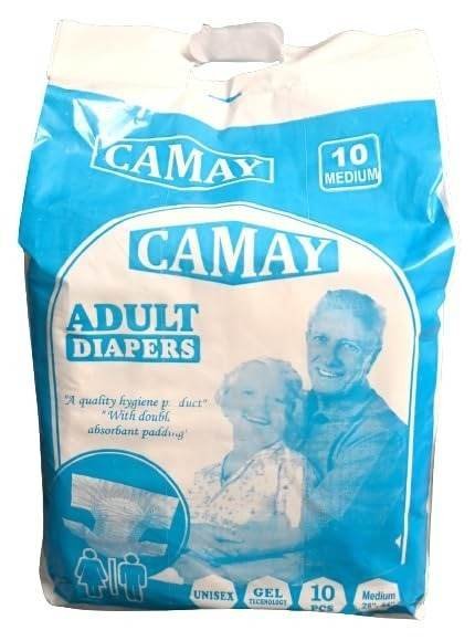 uk51UHHa12mVL-1-1.jpg Camay Care Adult Diapers Pant Style 10 PCS with Soft Ultra Leak Guard and Anti-Bacterial Absorbent Core (Size - M/Blue) - Fast UK Delivery - Image 1