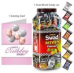 Swad Happy Birthday Mami Gift with Card (Swad Mixed Flavours Candy 200 Jar & 1 Greeting card) 2 units - Fast UK Delivery - Image 3