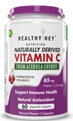 HealthyHey Nutrition 100% Natural Vitamin C from Cherry - 60 Veg. Capsules - Fast UK Delivery