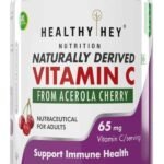 HealthyHey Nutrition 100% Natural Vitamin C from Cherry - 60 Veg. Capsules - Fast UK Delivery