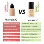 Ruby's Organics Liquid Foundation for Face Makeup - Waterproof, Full Coverage Blendable, Long Lasting, Matte Finish and Poreless, Normal to Oily Skin, Vegan, Paraben and Silicon-Free, Shade M02, 30 ml - Fast UK Delivery - Image 4