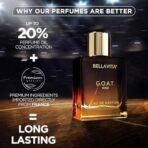 Bella Vita Luxury Ceo Man Liquid Eau De Parfum G.O.A.T Man Eau De Parfum With Bergamot Patchouli & Vetiverpremium Long Lasting Spicy & Woody Fragrance For Men 100 Ml,Brown - Fast UK Delivery - Image 5