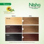 Nisha Cream Hair Color Light Blonde, Permanent Hair Colour for Women Men, Ultra Soft Deep Shine, 100% Grey Coverage, 8.0 Light Blonde Hair Colour (60gm+60ml+18ml) - Fast UK Delivery - Image 7
