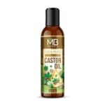 MB Herbals 100% Pure Castor Oil - Cold Pressed - For Stronger Hair, Skin & Nails - No Mineral Oil & Silicones - Beard Growth - 200mL - Fast UK Delivery