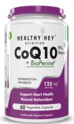 HealthyHey Nutrition High Absorption CoQ10 with BioPerine-125mg -Pack of 60 Capsules - Fast UK Delivery