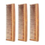Groviva Sheesham Wood Comb 14 FC | For Hair Growth | Hair Straightening | Frizz Control | Comb for Men & Women | Oil Treated | Wide Tooth (One Size, 3) - Fast UK Delivery - Image 3