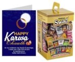 Swad Happy Karwa Chouth Chauth Gift for wife with Card (Swad Mixed Candy 125 Gift Box & 1 Greeting card) - Fast UK Delivery - Image 2