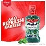 Colgate Maxfresh Plax Antibacterial Mouthwash, 24/7 Fresh Breath, Alcohol Free Mouth Wash Liquid for Bad Breath - 250ml Fresh Mint (Complete Oral Care) (Pack of 2) - Fast UK Delivery - Image 3