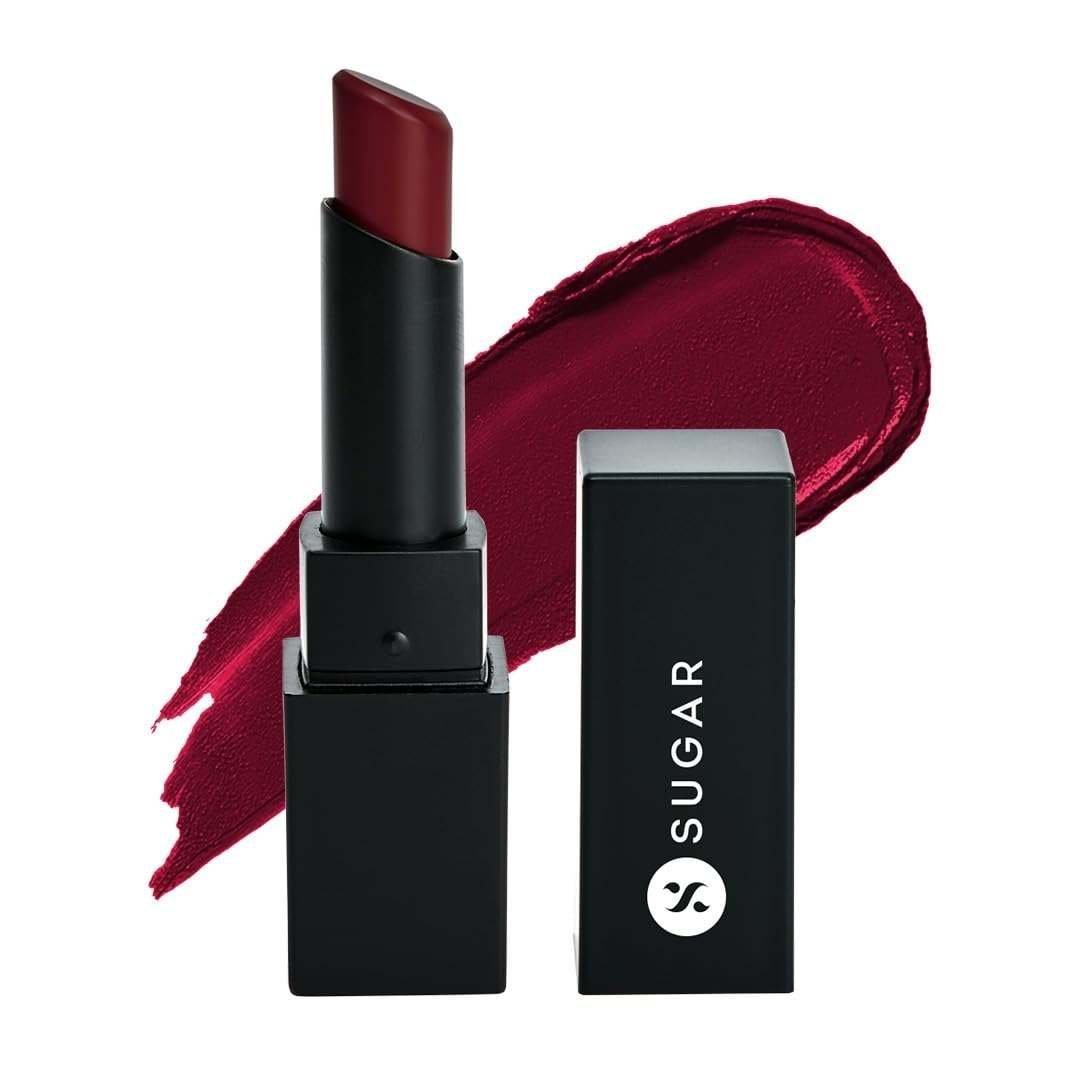 uk51WZ7QGxw0L-1.jpg SUGAR Cosmetics Nothing Else Matter Longwear Lipstick for Women | Lasts Up To 8+ Hours| Enriched with Vitamin E | 100% Vegan | 3.2gm - 14 Red Herring - Fast UK Delivery - Image 1