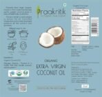Praakritik Organic Extra Virgin Coconut Oil 500ml | Highly Moisturising and Nourishing| Good for Digestion | Maintains Oral Health | Rejuvenates Cracked skin and Lips - Fast UK Delivery - Image 5